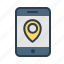 location, navigation, pin, tablet 