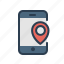 location, mobile, navigation, pin 