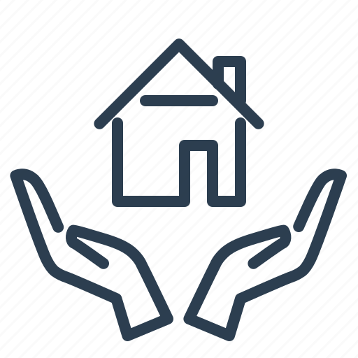 Hands, home insurance, home loan, house, property, real estate, safe icon - Download on Iconfinder
