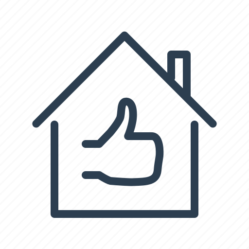 Apartment, building, feedback, house, property, real estate, thumb up icon - Download on Iconfinder