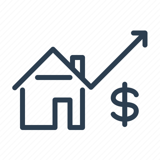 Chart, dollar, growth, home facilities, house price, property, real estate icon - Download on Iconfinder