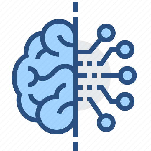 Artificial, brain, electronics, intelligence, technology icon