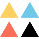 design, four, triangles