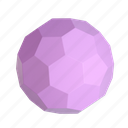 abstract, polygon, surface, sphere, round, 3d, ball