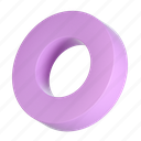 circle, ring, shape, round, geometric, 3d, o