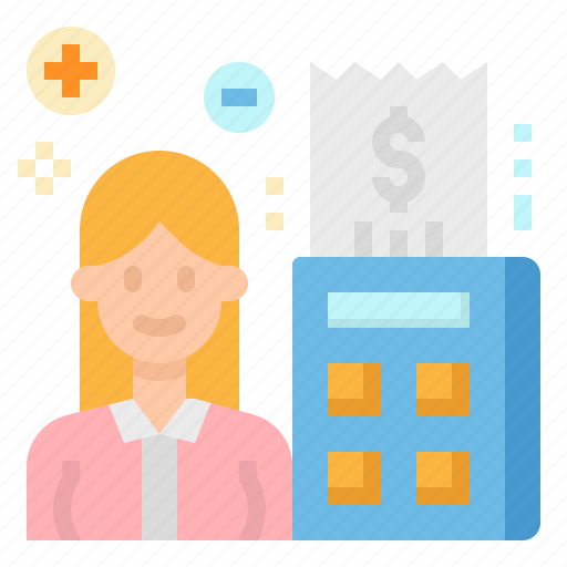 Accountant, accounting, calculating, calculator, money icon - Download on Iconfinder