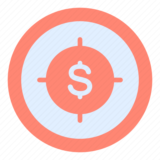 Financial target, coin, dollar, aim icon - Download on Iconfinder