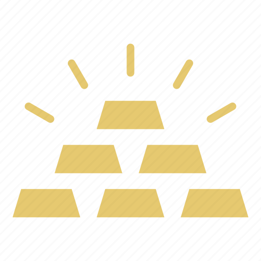 Gold, gold bars, gold pyramid, wealth icon - Download on Iconfinder