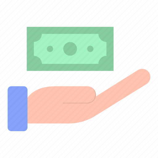 Personal income, hand, payment, cash icon - Download on Iconfinder