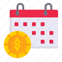payment, calendar, money, coin, installment, plan, business, finance, time and date