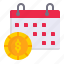 payment, calendar, money, coin, installment, plan, business, finance, time and date 