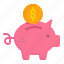 piggy, bank, banking, savings, coin, money, economy, commerce and shopping 