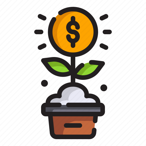 Investment, invest, money, growth, bank, plant, business and finance icon - Download on Iconfinder