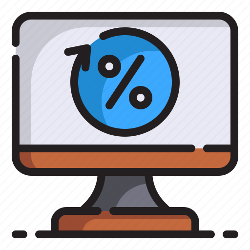 Percentage, percent, computer, sales, discount, signs, shapes and symbols icon - Download on Iconfinder