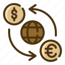 exchange, currency, money, euro, commerce, coins, business and finance