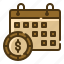 calendar, money, coin, installment, plan, business, finance, payment day, time and date 