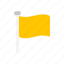 banner, flag, flaglets, yellow flag