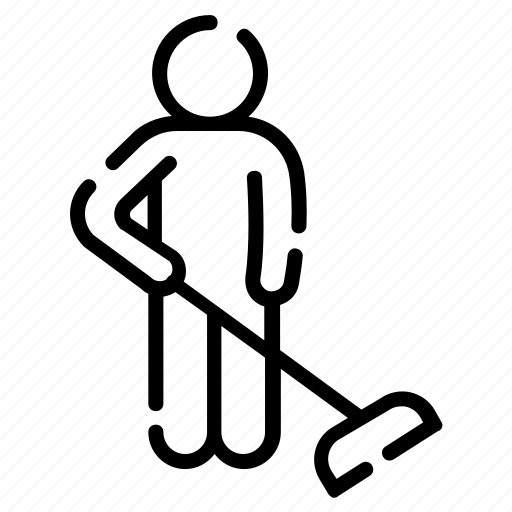 Sweeper, cleaning, person, caretaker, cleaner, active, people icon - Download on Iconfinder