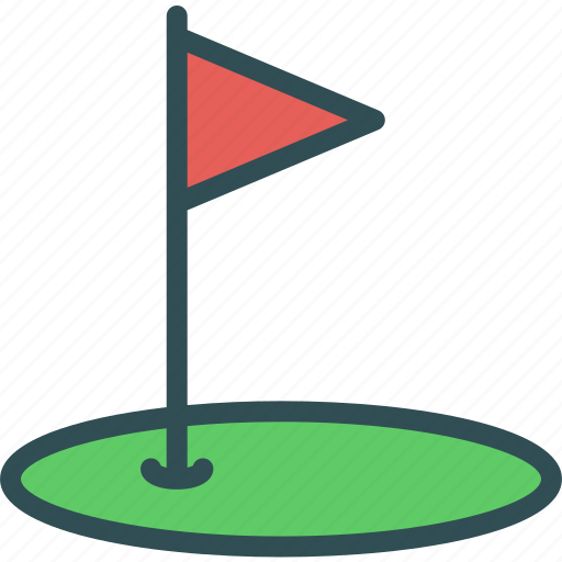 Field, flag, golf, hole, mark icon - Download on Iconfinder
