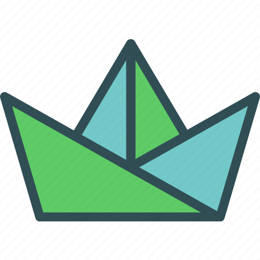 Boat, origami, paper, sail icon - Download on Iconfinder