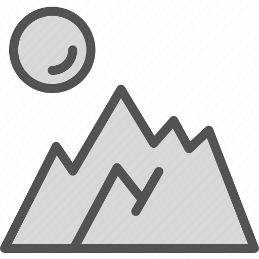 Cold, heights, landscape, mountains, sun icon - Download on Iconfinder