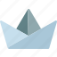 boat, origami, paper, sail 