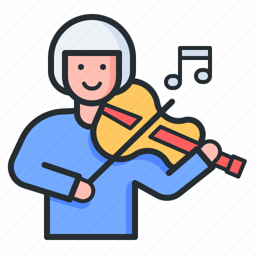 Music, violinist, girl, note icon - Download on Iconfinder