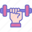 fitness, hand, dumbbell, weight, exercise 
