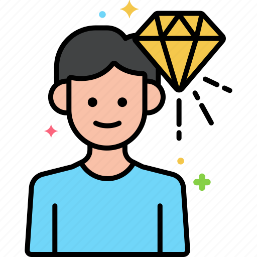 Diamond, man, perfectionism icon - Download on Iconfinder