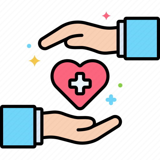 Aftercare, hands, heart, medical icon - Download on Iconfinder