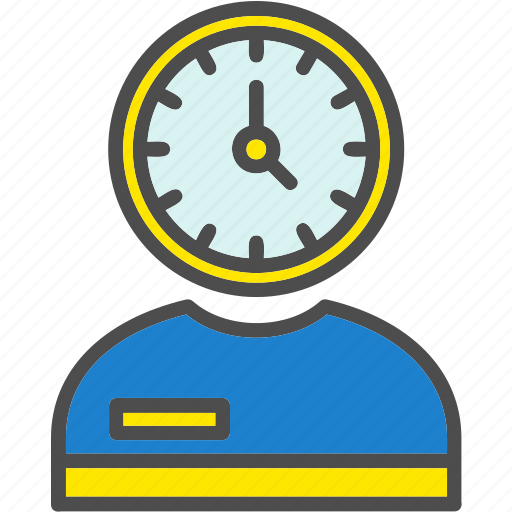 Insomnia, head, brain, time, clock, workaholic icon - Download on Iconfinder