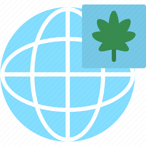 Internet, blobal, globe, cannabis icon - Download on Iconfinder