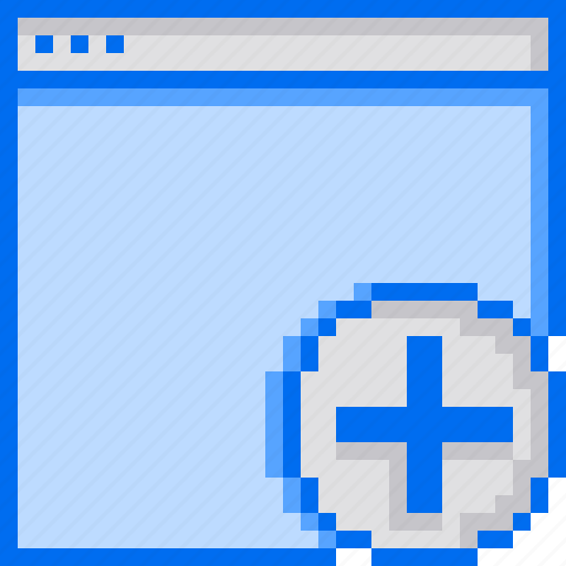 Web, internet, pixelart, add, website icon - Download on Iconfinder