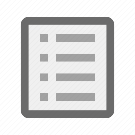 Bulleted list, checklist, document, list, list view, numbered, tasks icon - Download on Iconfinder