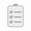 bulleted list, chart, checklist, document, list, numbered, tasks