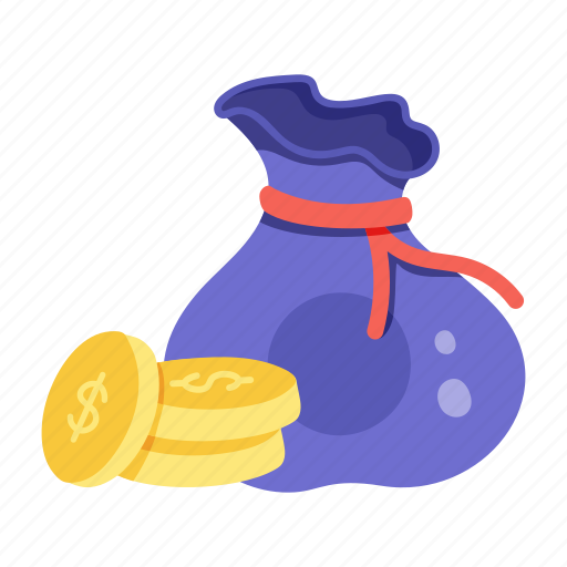 Money bag, money sack, income, money pouch, cash bag icon - Download on Iconfinder