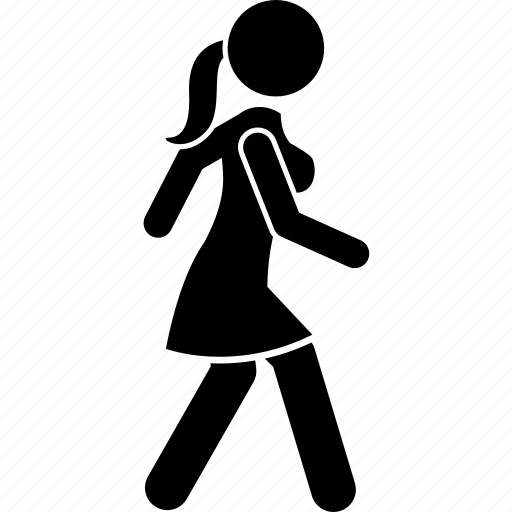 Girl, side view, walking icon - Download on Iconfinder