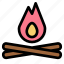 campfire, wood, fire, hot, burn, bonfire, flame, camping 