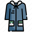 raincoat, jacket, garment, clothing, winter