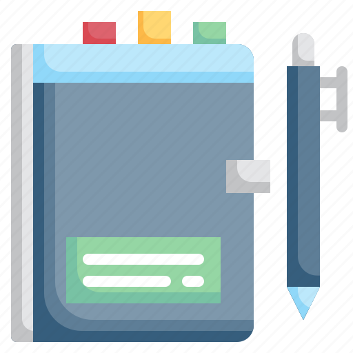 Diary, activities, education, writing, pen icon - Download on Iconfinder