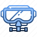 mask, snorkeling, sport, equipment, diving, goggles