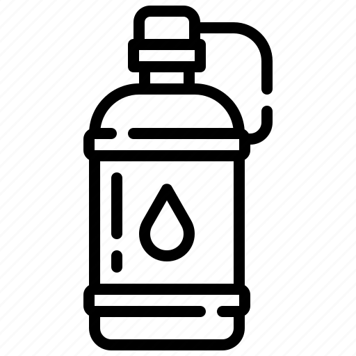 Water, bottle, canteen, flask, beverage, drink icon - Download on Iconfinder