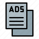 advertising, document, file, format, extension, folder