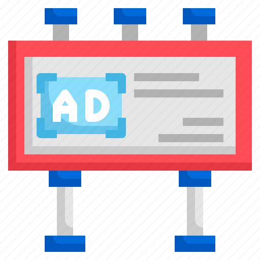 Billboard, advertising, publicity, advertisement, signaling icon - Download on Iconfinder