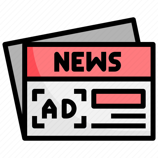 Newspaper, advertising, advertisement, text, news, report icon - Download on Iconfinder