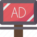 advertisement, billboard, display, product, outdoor