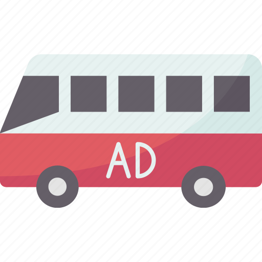 Bus, advertising, poster, commercial, transportation icon - Download on Iconfinder