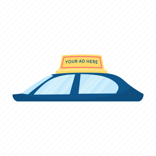 Advertisement, banner, car, roof, service, transport icon - Download on Iconfinder
