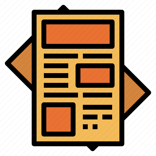 Communications, journal, news, newspaper, report icon - Download on Iconfinder