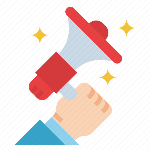 Advertising, business, hand, marketing, megaphone icon - Download on Iconfinder